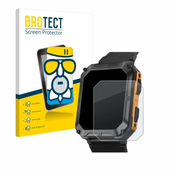 Parte frontale di una confezione del prodotto con il logo del marchio BROTECT. Accanto è raffigurato il dispositivo Stahlgear 