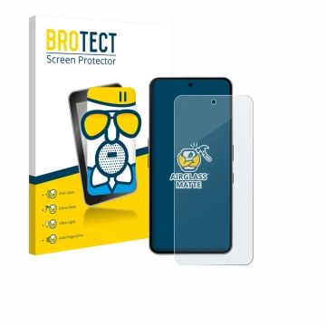 Parte frontale di una confezione del prodotto con il logo del marchio BROTECT. Accanto è raffigurato il dispositivo Nothing Ph