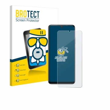 Parte frontale di una confezione del prodotto con il logo del marchio BROTECT. Accanto è raffigurato il dispositivo ZTE Blade 