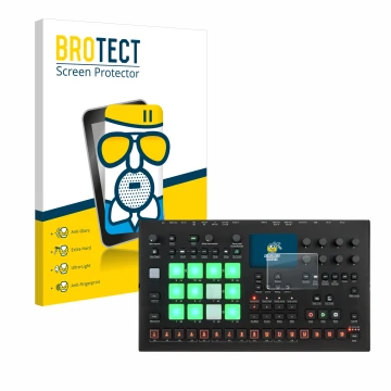 Parte frontale di una confezione del prodotto con il logo del marchio BROTECT. Accanto è raffigurato il dispositivo Elektron A