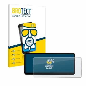 Parte frontale di una confezione del prodotto con il logo del marchio BROTECT. Accanto è raffigurato il dispositivo Xtrons QLB