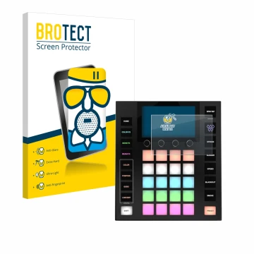 Parte frontale di una confezione del prodotto con il logo del marchio BROTECT. Accanto è raffigurato il dispositivo Wolfmix W1