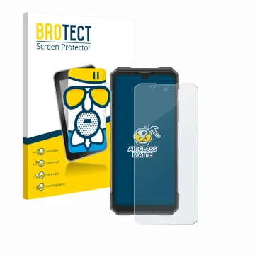 Parte frontale di una confezione del prodotto con il logo del marchio BROTECT. Accanto è raffigurato il dispositivo Doogee S20