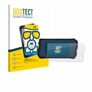 Parte frontale di una confezione del prodotto con il logo del marchio BROTECT. Accanto è raffigurato il dispositivo KTM 390 / 