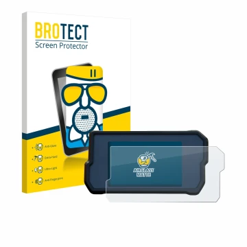 Parte frontale di una confezione del prodotto con il logo del marchio BROTECT. Accanto è raffigurato il dispositivo KTM RC125 