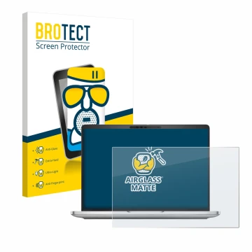 Parte frontale di una confezione del prodotto con il logo del marchio BROTECT. Accanto è raffigurato il dispositivo Dell Pro 1