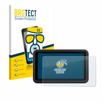 Parte frontale di una confezione del prodotto con il logo del marchio BROTECT. Accanto è raffigurato il dispositivo Atomos Shi