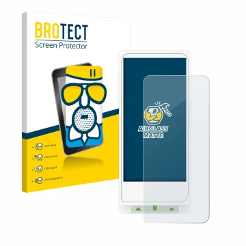 Parte frontale di una confezione del prodotto con il logo del marchio BROTECT. Accanto è raffigurato il dispositivo Clover Fle