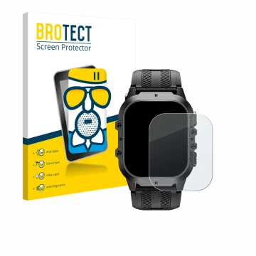 Parte frontale di una confezione del prodotto con il logo del marchio BROTECT. Accanto è raffigurato il dispositivo Oukitel BT