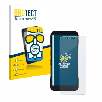 Parte frontale di una confezione del prodotto con il logo del marchio BROTECT. Accanto è raffigurato il dispositivo Datalogic 