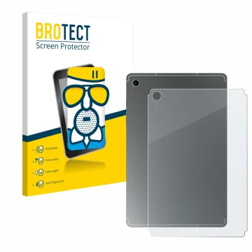 Parte frontale di una confezione del prodotto con il logo del marchio BROTECT. Accanto è raffigurato il dispositivo Samsung Ga