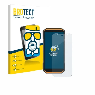 Parte frontale di una confezione del prodotto con il logo del marchio BROTECT. Accanto è raffigurato il dispositivo Ulefone Ar