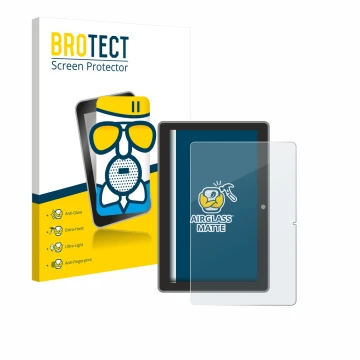 Parte frontale di una confezione del prodotto con il logo del marchio BROTECT. Accanto è raffigurato il dispositivo Lenovo Tab