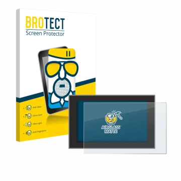 Parte frontale di una confezione del prodotto con il logo del marchio BROTECT. Accanto è raffigurato il dispositivo Dacia Dust