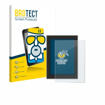 Parte frontale di una confezione del prodotto con il logo del marchio BROTECT. Accanto è raffigurato il dispositivo Volvo S90 