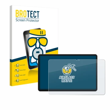 Parte frontale di una confezione del prodotto con il logo del marchio BROTECT. Accanto è raffigurato il dispositivo Honor Pad 