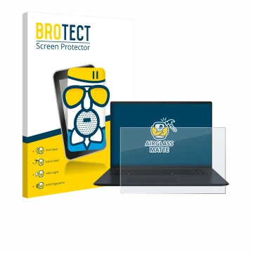 Parte frontale di una confezione del prodotto con il logo del marchio BROTECT. Accanto è raffigurato il dispositivo ASUS Vivob