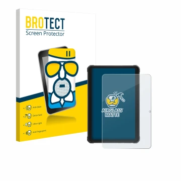 Parte frontale di una confezione del prodotto con il logo del marchio BROTECT. Accanto è raffigurato il dispositivo Hotwav R10