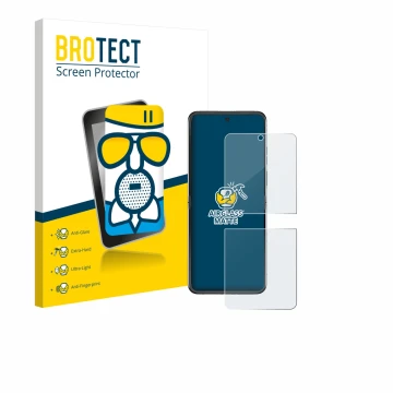 Parte frontale di una confezione del prodotto con il logo del marchio BROTECT. Accanto è raffigurato il dispositivo Motorola R