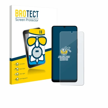 Parte frontale di una confezione del prodotto con il logo del marchio BROTECT. Accanto è raffigurato il dispositivo Doogee Not