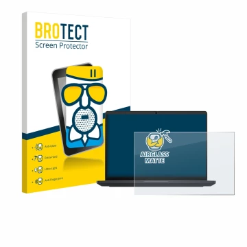 Parte frontale di una confezione del prodotto con il logo del marchio BROTECT. Accanto è raffigurato il dispositivo Dell Pro M