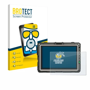 Parte frontale di una confezione del prodotto con il logo del marchio BROTECT. Accanto è raffigurato il dispositivo Getac UX10