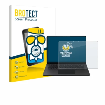 Parte frontale di una confezione del prodotto con il logo del marchio BROTECT. Accanto è raffigurato il dispositivo Microsoft 