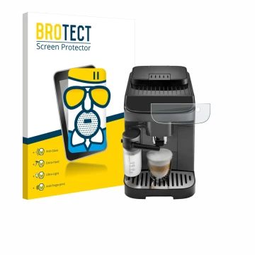 Parte frontale di una confezione del prodotto con il logo del marchio BROTECT. Accanto è raffigurato il dispositivo DeLonghi M