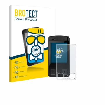 Parte frontale di una confezione del prodotto con il logo del marchio BROTECT. Accanto è raffigurato il dispositivo Bosch Kiox