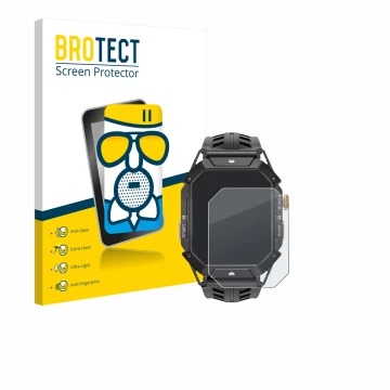 Parte frontale di una confezione del prodotto con il logo del marchio BROTECT. Accanto è raffigurato il dispositivo Oukitel BT