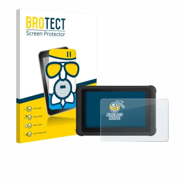 Parte frontale di una confezione del prodotto con il logo del marchio BROTECT. Accanto è raffigurato il dispositivo Webfleet P