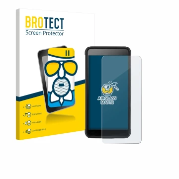 Parte frontale di una confezione del prodotto con il logo del marchio BROTECT. Accanto è raffigurato il dispositivo SkyCaddie 