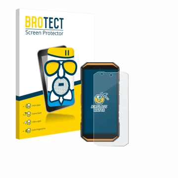 Parte frontale di una confezione del prodotto con il logo del marchio BROTECT. Accanto è raffigurato il dispositivo Ulefone Ar