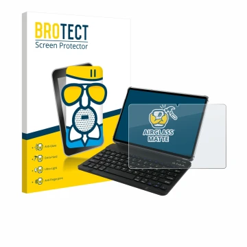 Parte frontale di una confezione del prodotto con il logo del marchio BROTECT. Accanto è raffigurato il dispositivo Tabwee T90