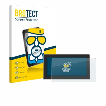 Parte frontale di una confezione del prodotto con il logo del marchio BROTECT. Accanto è raffigurato il dispositivo Volkswagen