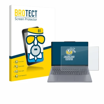 Parte frontale di una confezione del prodotto con il logo del marchio BROTECT. Accanto è raffigurato il dispositivo Lenovo Thi