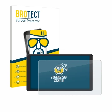 Parte frontale di una confezione del prodotto con il logo del marchio BROTECT. Accanto è raffigurato il dispositivo Feelworld 