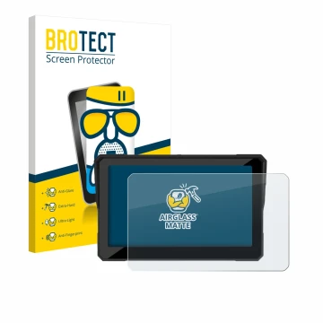 Parte frontale di una confezione del prodotto con il logo del marchio BROTECT. Accanto è raffigurato il dispositivo Carpuride 