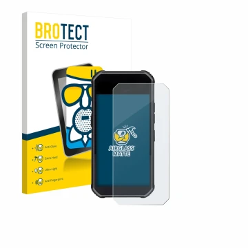 Parte frontale di una confezione del prodotto con il logo del marchio BROTECT. Accanto è raffigurato il dispositivo SkyCaddie 