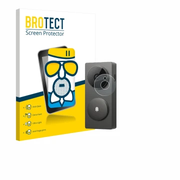 Parte frontale di una confezione del prodotto con il logo del marchio BROTECT. Accanto è raffigurato il dispositivo Aqara Hub 