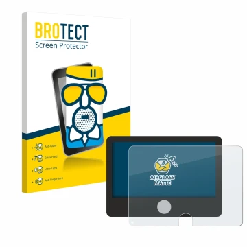 Parte frontale di una confezione del prodotto con il logo del marchio BROTECT. Accanto è raffigurato il dispositivo Dynavin D9