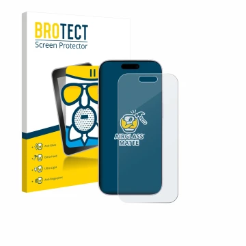 Parte frontale di una confezione del prodotto con il logo del marchio BROTECT. Accanto è raffigurato il dispositivo Apple iPho