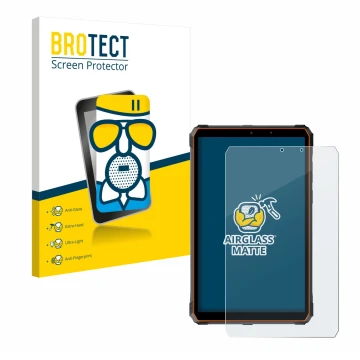 Parte frontale di una confezione del prodotto con il logo del marchio BROTECT. Accanto è raffigurato il dispositivo Blackview 