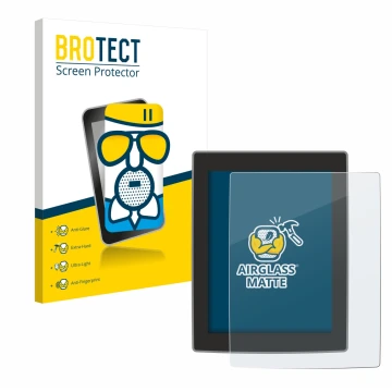 Parte frontale di una confezione del prodotto con il logo del marchio BROTECT. Accanto è raffigurato il dispositivo Volvo XC90