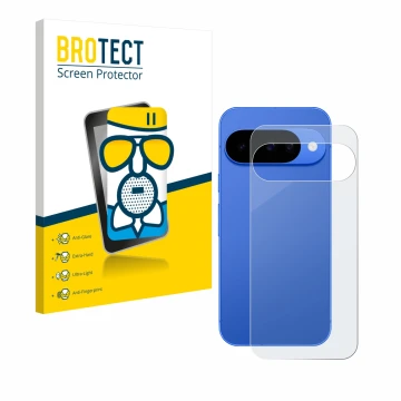 Parte frontale di una confezione del prodotto con il logo del marchio BROTECT. Accanto è raffigurato il dispositivo Google Pix