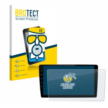 Parte frontale di una confezione del prodotto con il logo del marchio BROTECT. Accanto è raffigurato il dispositivo Junsun V2 