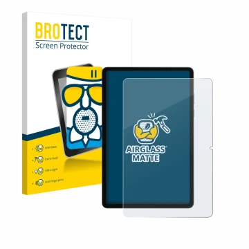 Parte frontale di una confezione del prodotto con il logo del marchio BROTECT. Accanto è raffigurato il dispositivo Samsung Ga