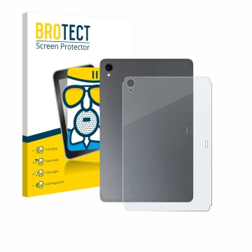 Parte frontale di una confezione del prodotto con il logo del marchio BROTECT. Accanto è raffigurato il dispositivo Samsung Ga