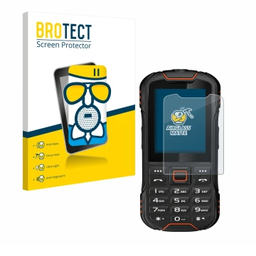 Parte frontale di una confezione del prodotto con il logo del marchio BROTECT. Accanto è raffigurato il dispositivo Gigaset GL