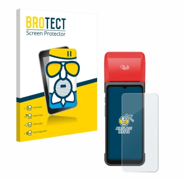 Parte frontale di una confezione del prodotto con il logo del marchio BROTECT. Accanto è raffigurato il dispositivo iMin Swift